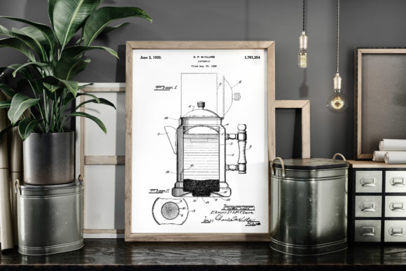 Download Coffeepot 1930 Vintage Patent Art Poster - 1930 Collection