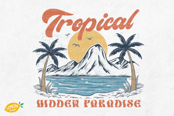 Download Vintage Beach Paradise PNG Sublimation - Beach paradise Collection