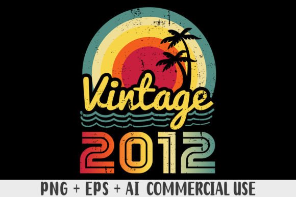 Download Vintage 2012 PNG Sublimation Design - 2012 Collection