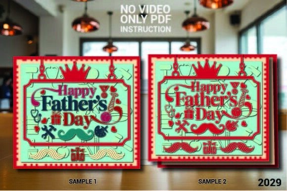 Download Happy Father’s Day Layered Card SVG 2029 - Father Collection