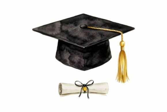 Download Graduation Cap with Gold Tassel Clipart - Graduation Collection